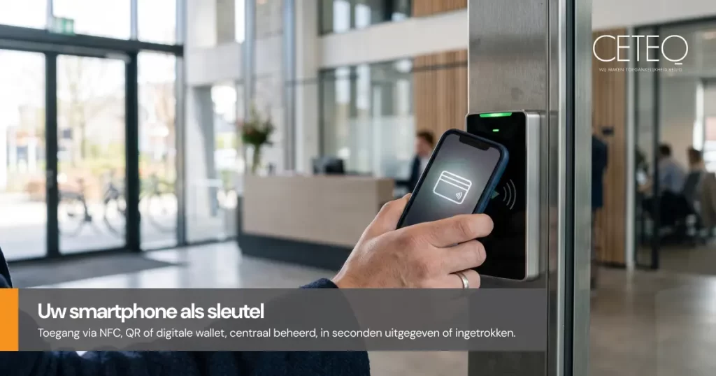 smartphone als sleutel mobiele toegangscontrole